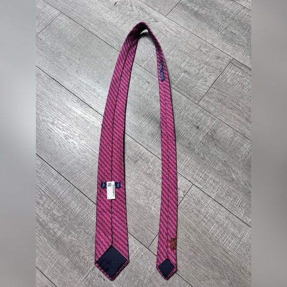 HERMES SOIE LOURDE ROUGE/CIEL/MARINE
656189T Links SILK TIE New WITH TAG SOLD - Picture 3 of 5